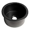 Alfi Brand Black Matte Round 18" x 18" Undermount / Drop In Fireclay Prep Sink ABF1818R-BM - alternate 6